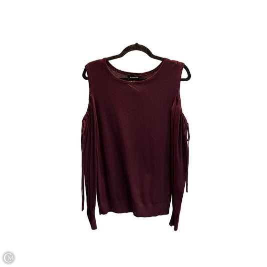 Sweater By Express In Maroon, Size: Xs