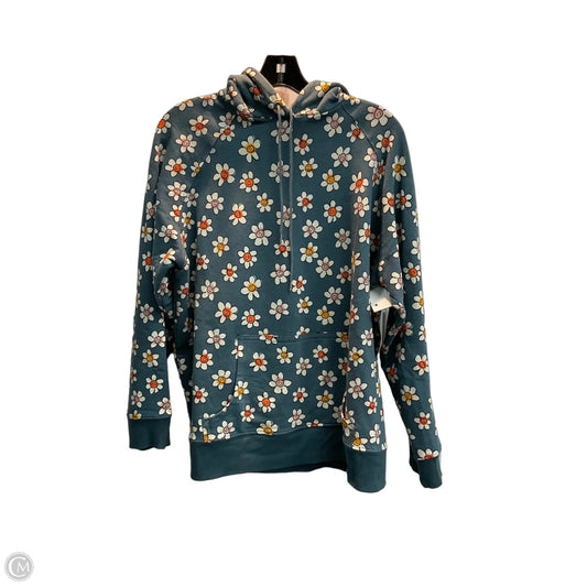 Sweatshirt Hoodie By Vera Bradley In Floral Print, Size: Xl