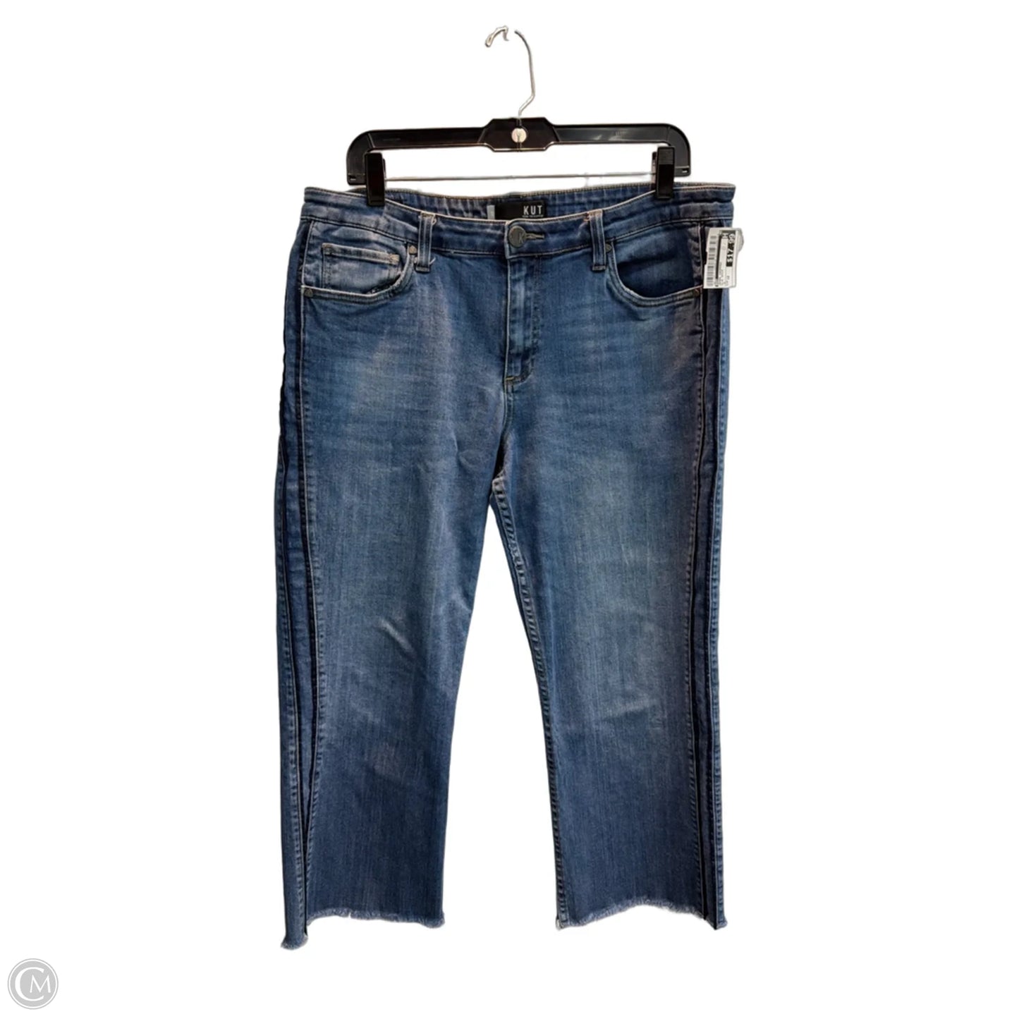 Jeans Cropped By Kut In Blue Denim, Size: 12