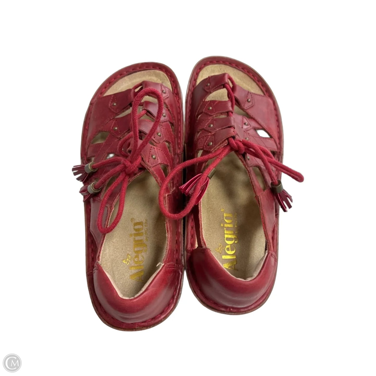 Sandals Heels Platform By Alegria In Red, Size: 7