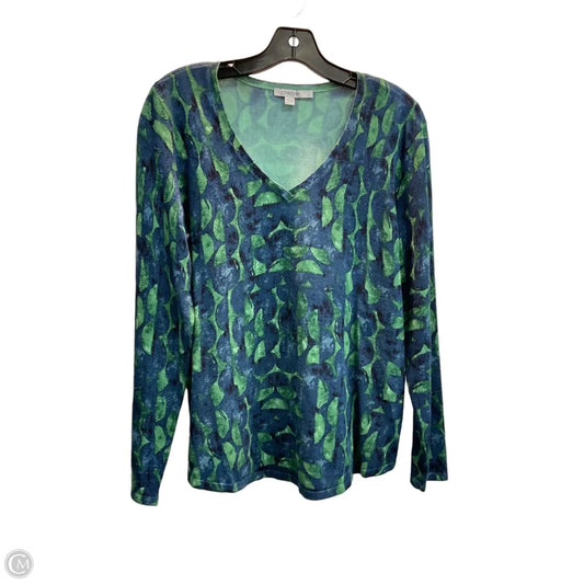 Top Long Sleeve Basic By Chicos In Multi-colored, Size: M