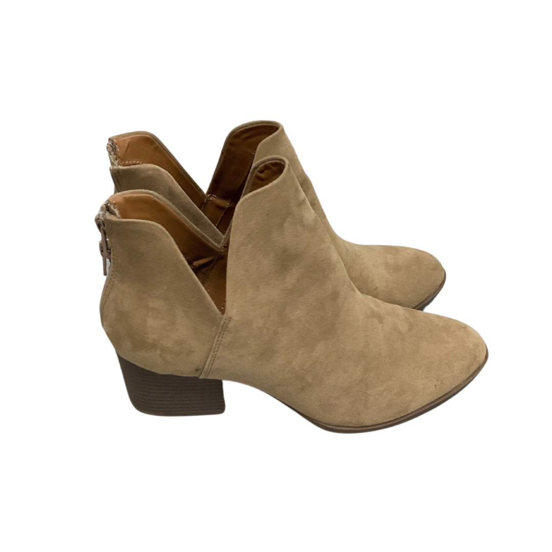 Boots Ankle Heels By So In Tan, Size: 9