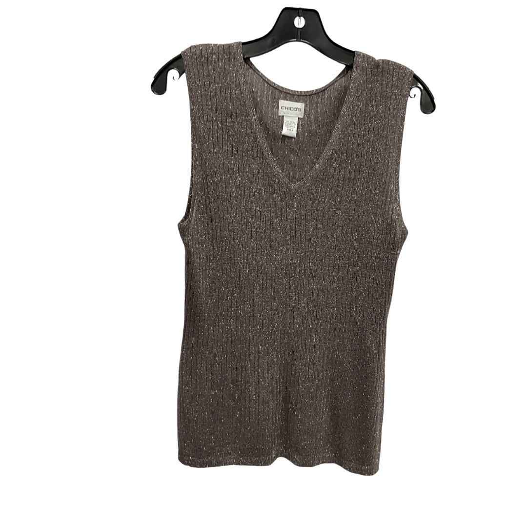 Tank Top By Chicos In Silver, Size: L