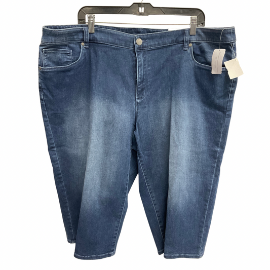 Jeans Cropped By Cj Banks In Blue, Size: 22