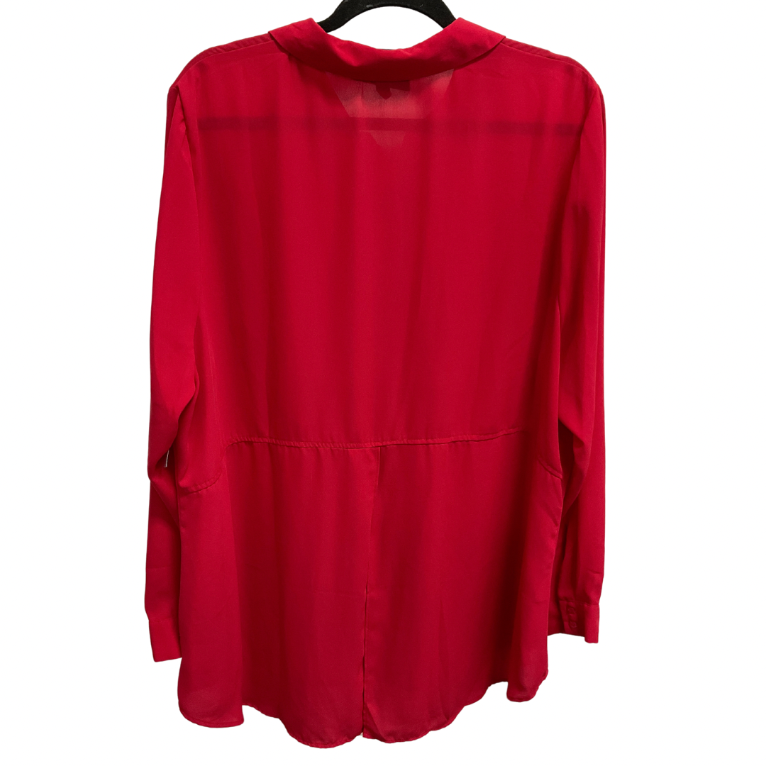 Top Long Sleeve By Lane Bryant In Red, Size: 3x