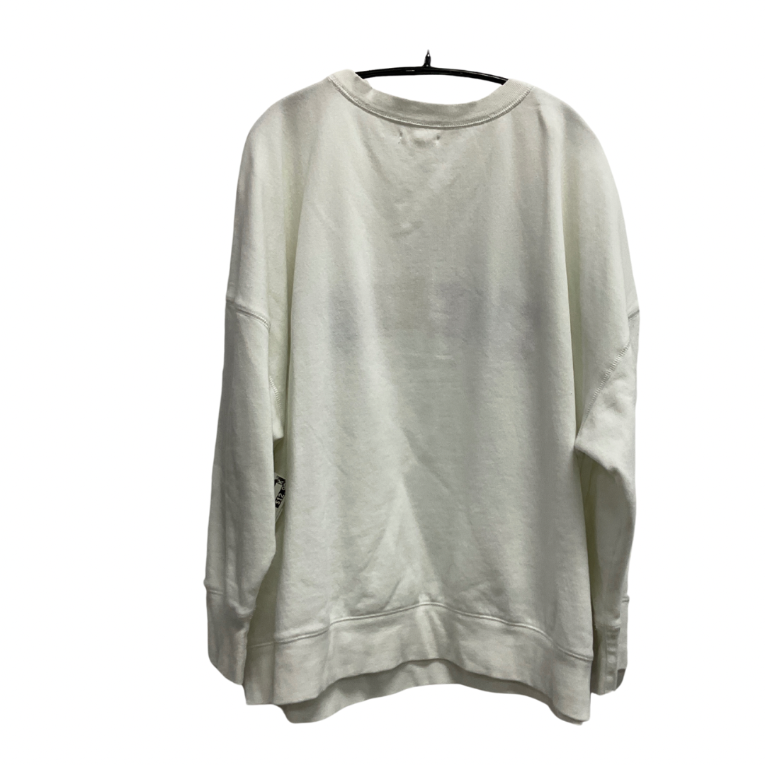 Sweatshirt Crewneck By Maurices In White, Size: 2x