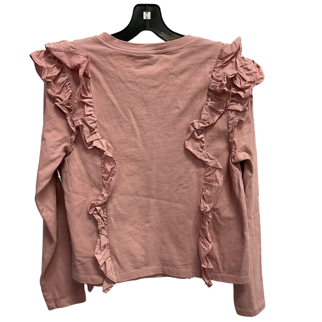 Top Long Sleeve By Anthropologie In Pink, Size: M