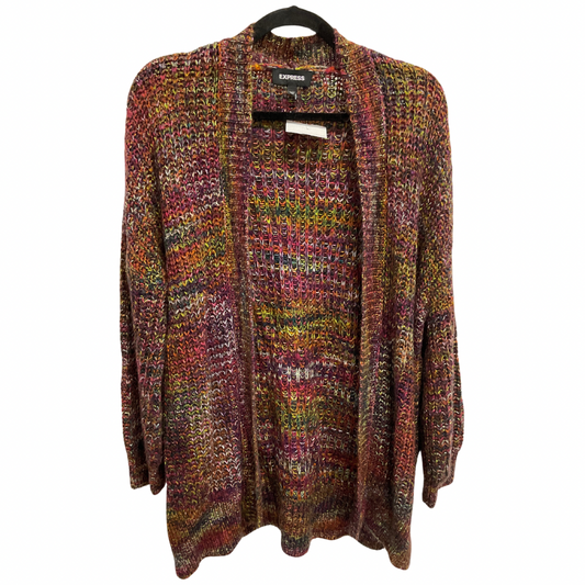 Sweater Cardigan By Express In Multi-colored, Size: S