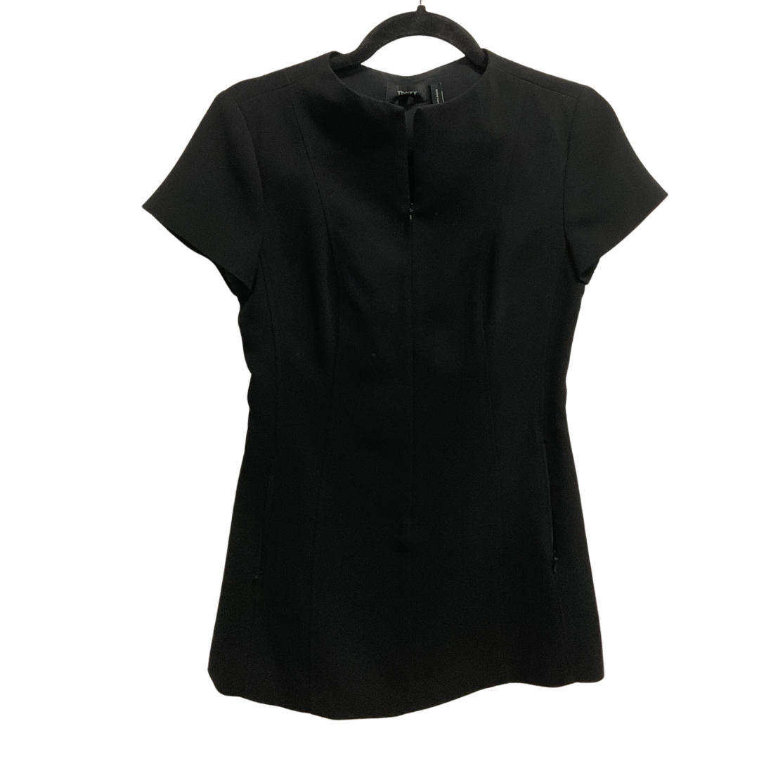 Top Short Sleeve By Theory In Black, Size: Xxs