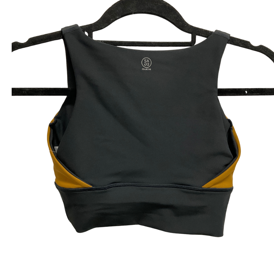 Athletic Bra By Sage In Black & Gold, Size: Xs