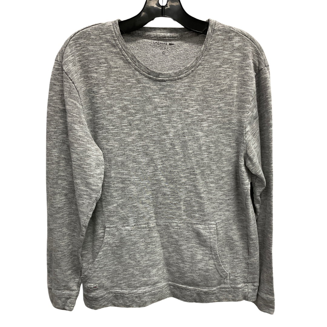 Sweatshirt Crewneck By Lacoste In Grey, Size: L