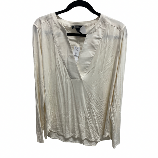 Top Long Sleeve Basic By White House Black Market In White, Size: L