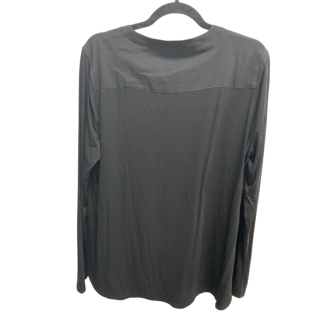 Top Long Sleeve Basic By White House Black Market In Black, Size: L