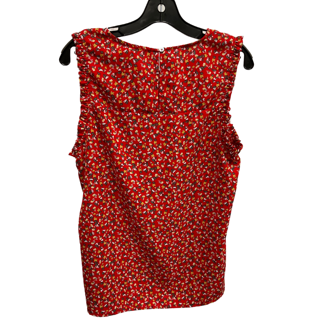 Top Sleeveless By Staccato In Red, Size: M