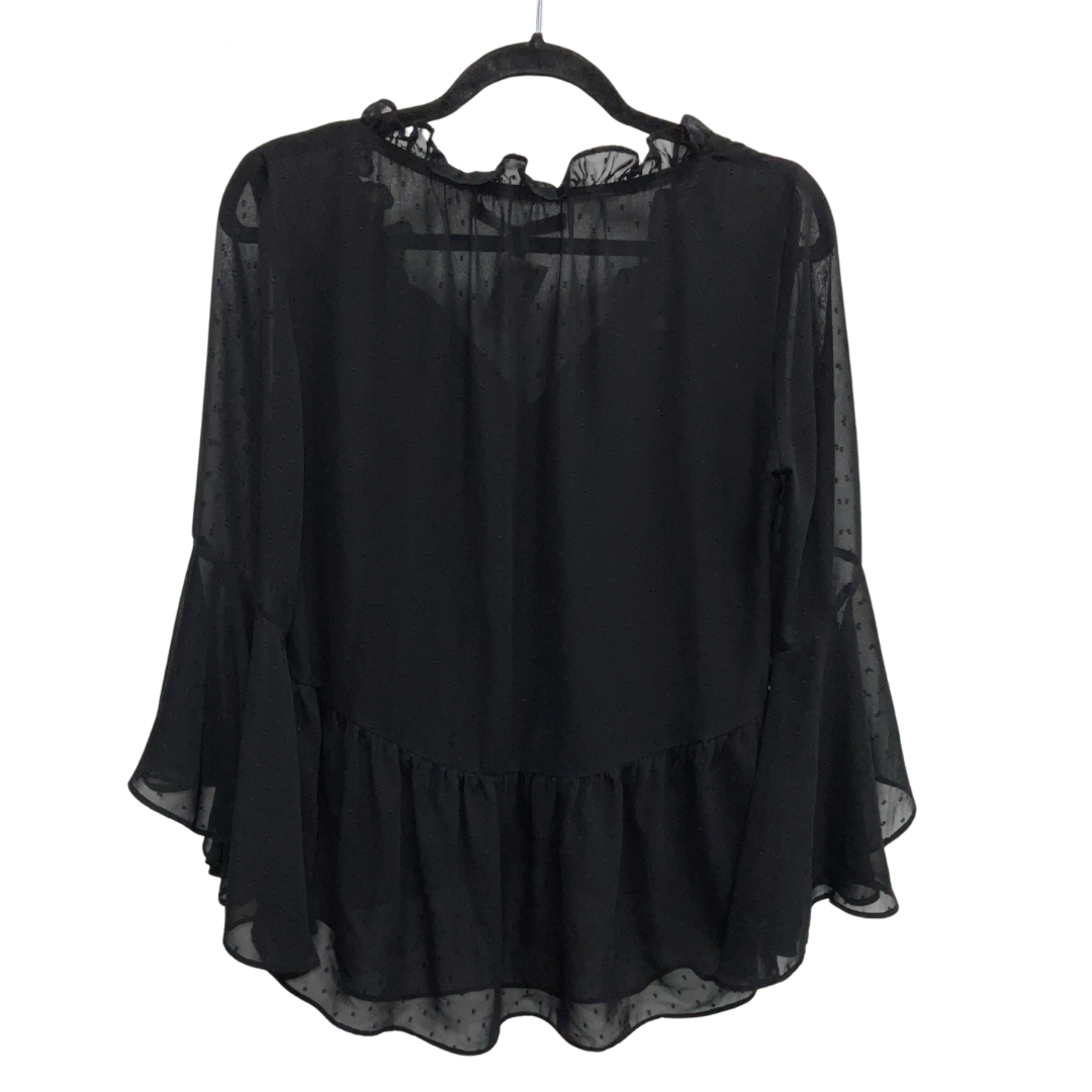 Top 3/4 Sleeve By White House Black Market In Black, Size: M