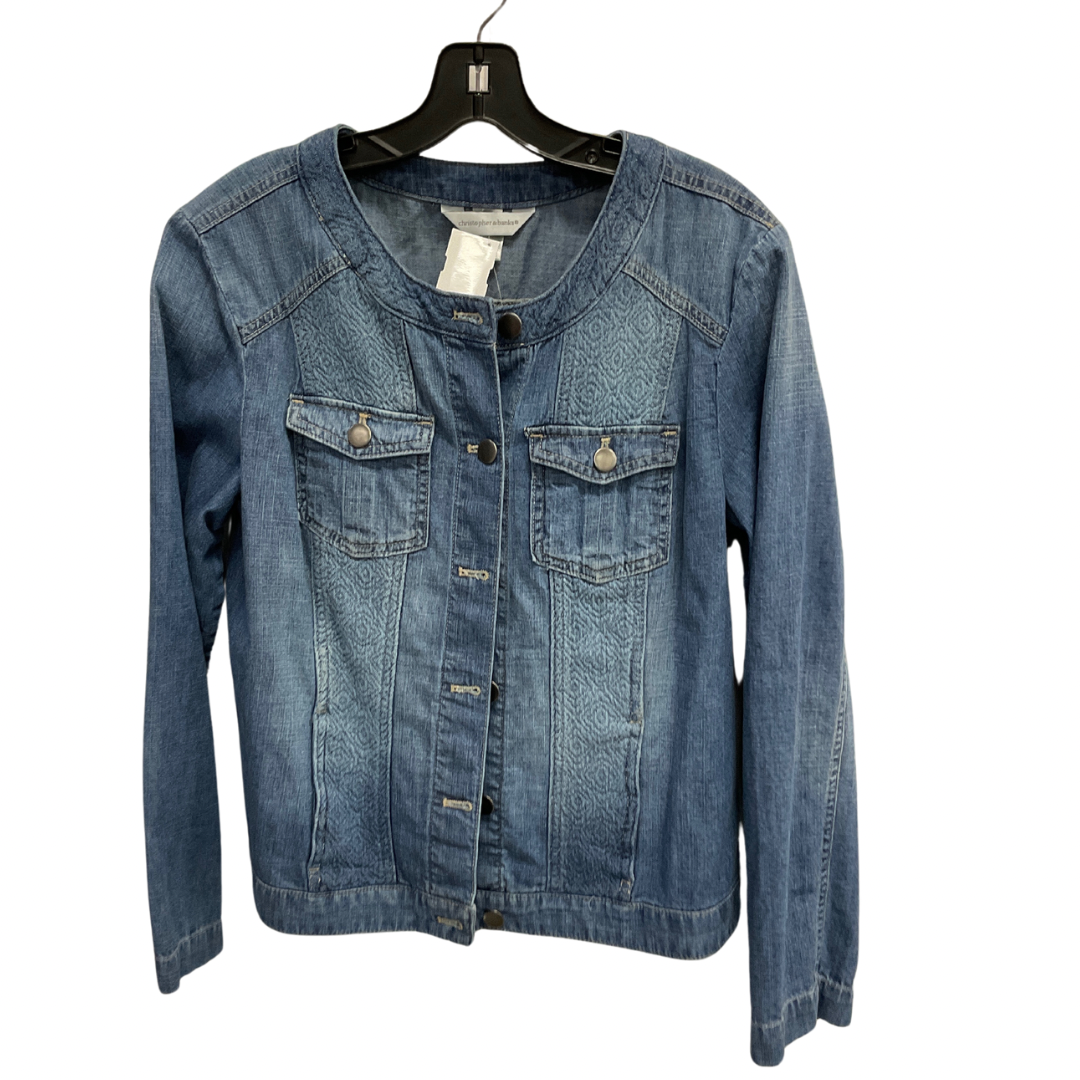 Jacket Denim By Christopher And Banks In Blue, Size: L