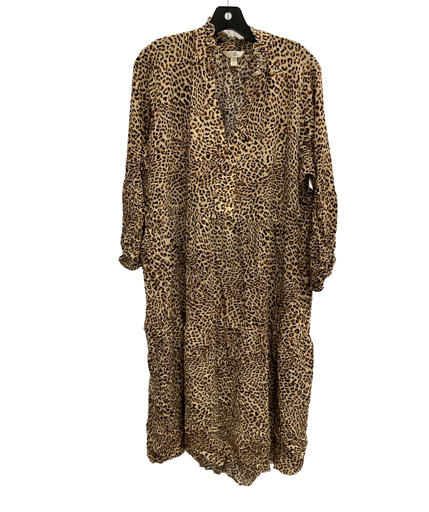 Dress Casual Midi By Terra & Sky In Leopard Print, Size: 2x