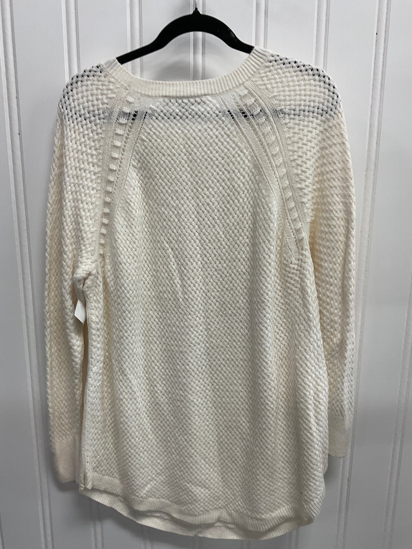 Sweater By Loft In Cream, Size: 2x