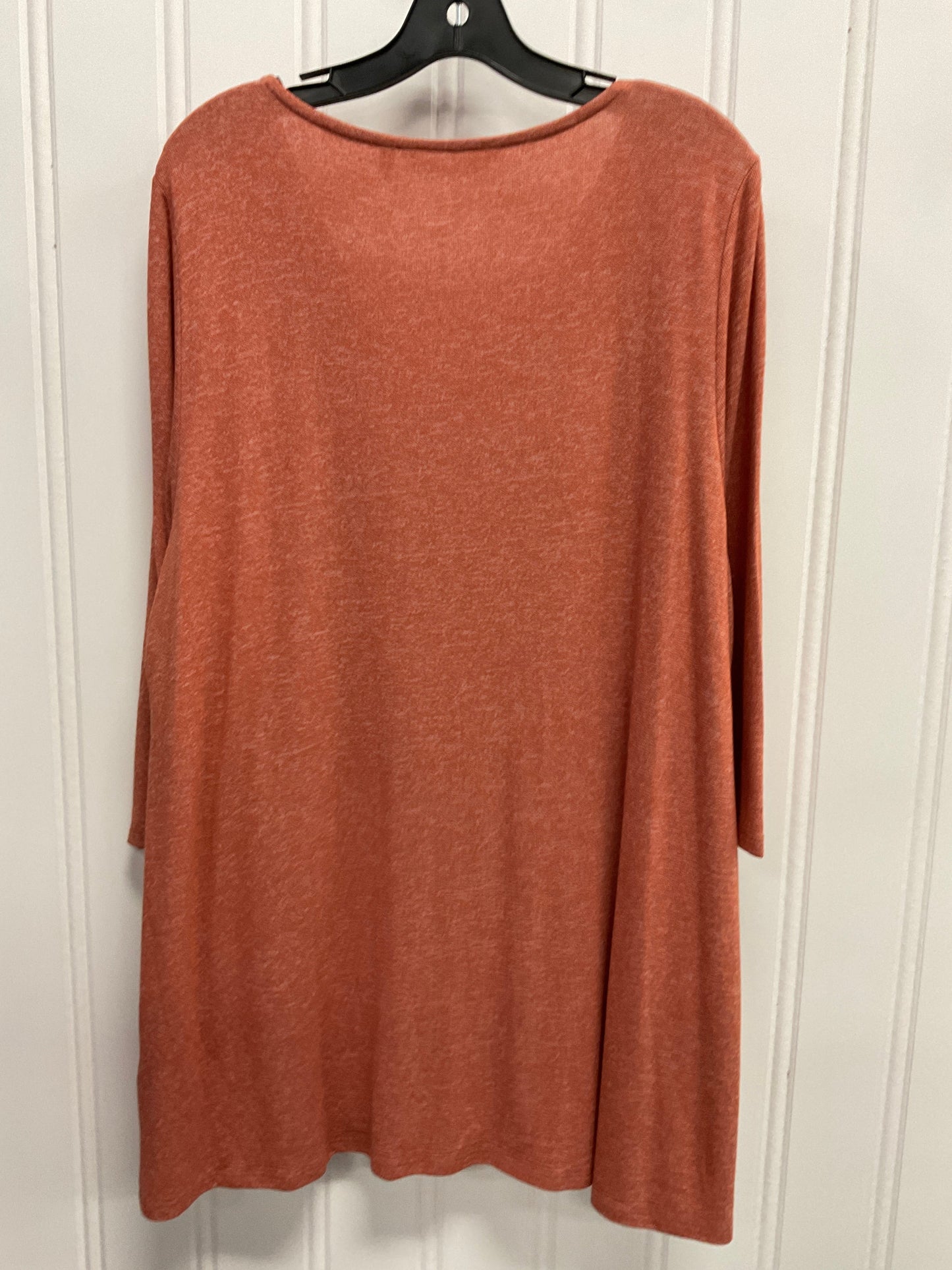 Tunic 3/4 Sleeve By Soft Surroundings In Orange, Size: 2x