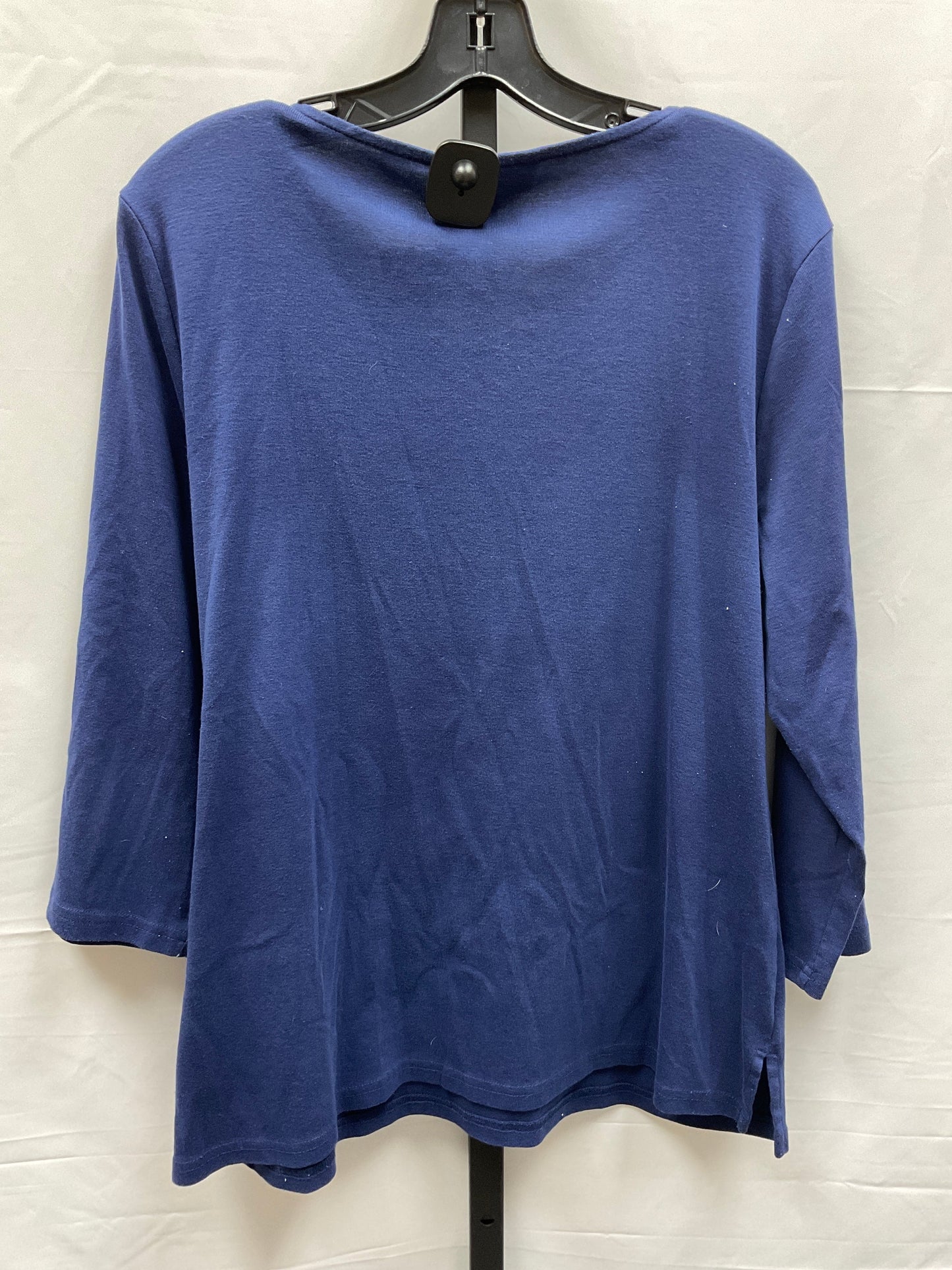 Blue & Green Top Long Sleeve Karen Scott, Size L