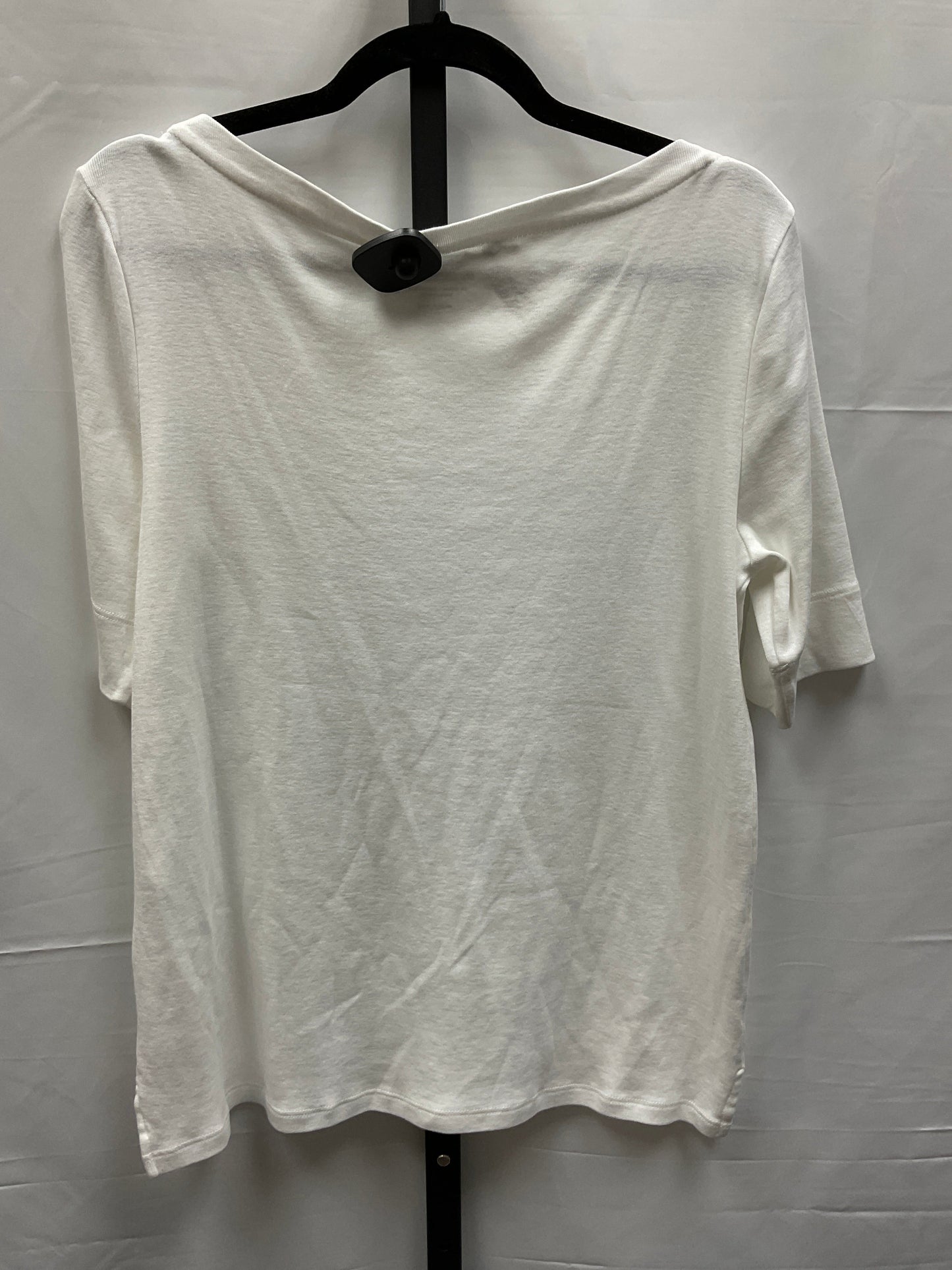 White Top Short Sleeve Basic Chicos, Size M