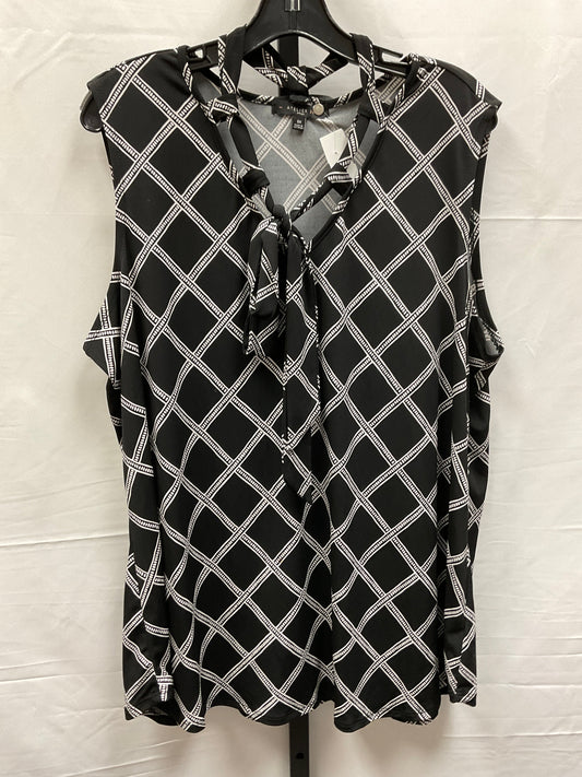 Black & White Top Sleeveless Atelier, Size 3x