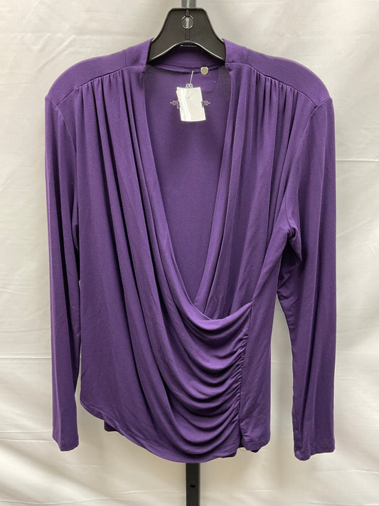 Purple Top Long Sleeve Peach, Size M