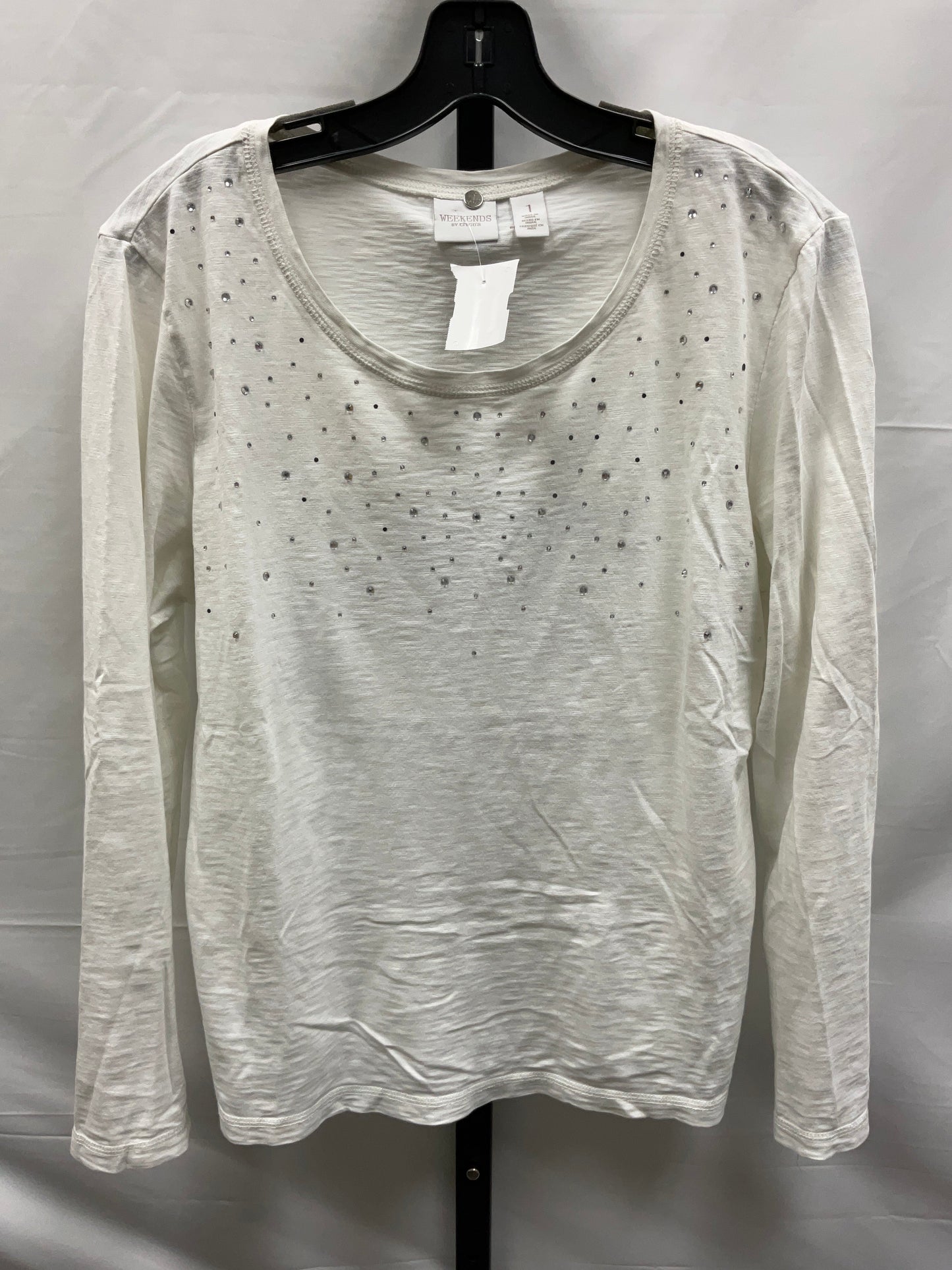 Ivory Top Long Sleeve Chicos, Size M