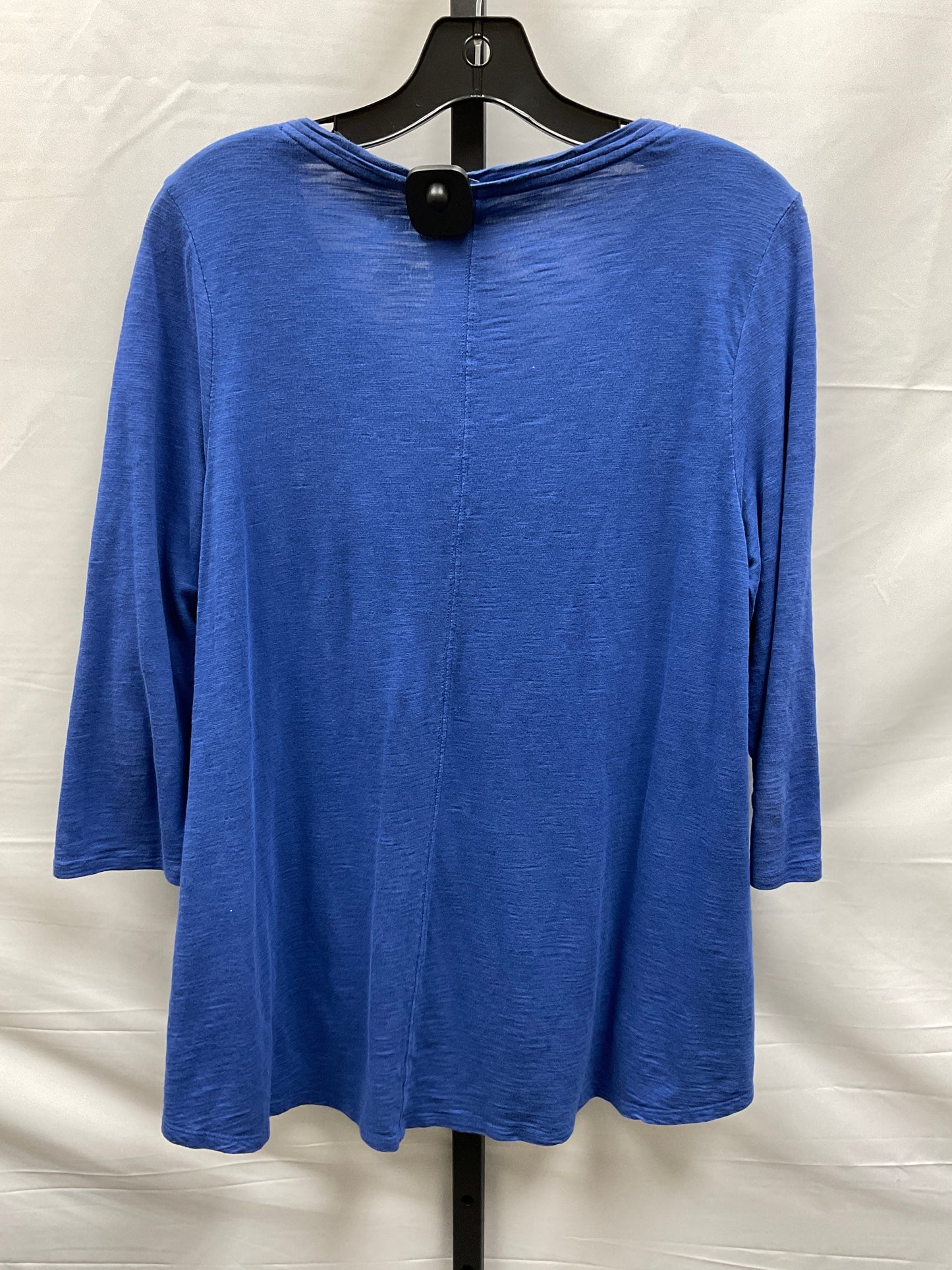 Blue Top 3/4 Sleeve Basic Chicos, Size M