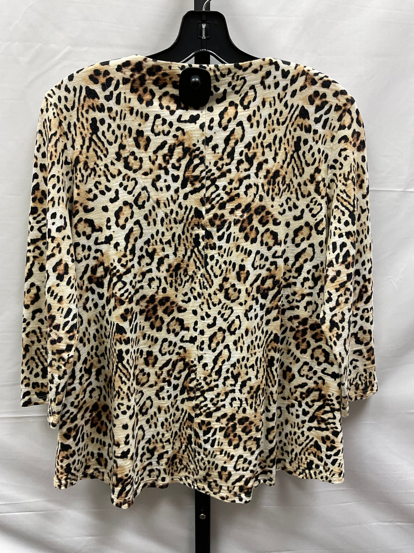 Animal Print Top 3/4 Sleeve Chicos, Size M