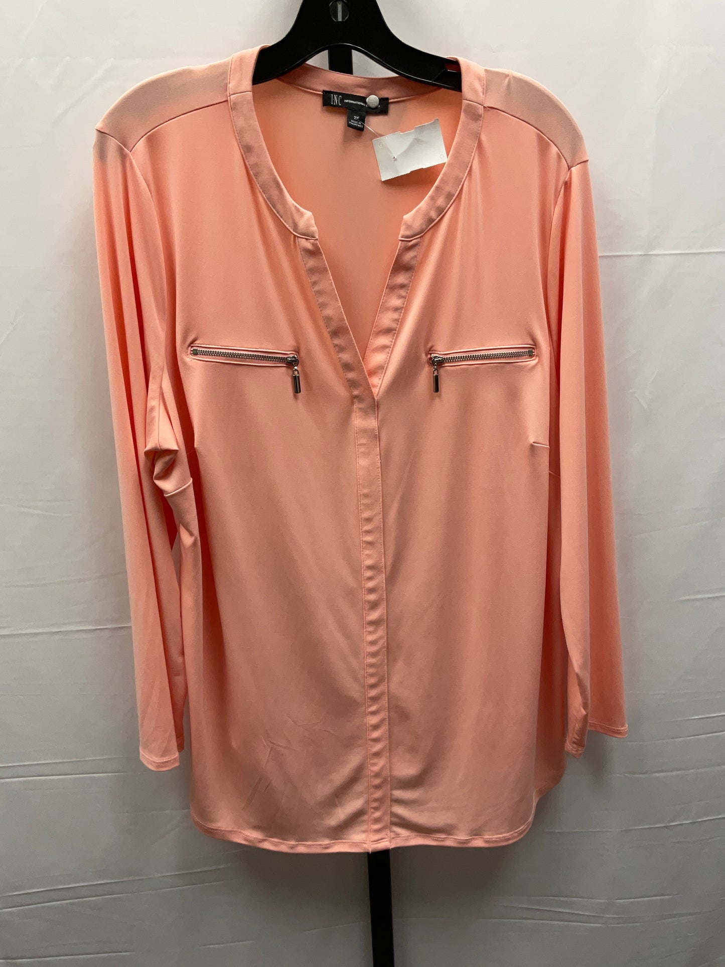 Peach Top Long Sleeve Inc, Size 2x