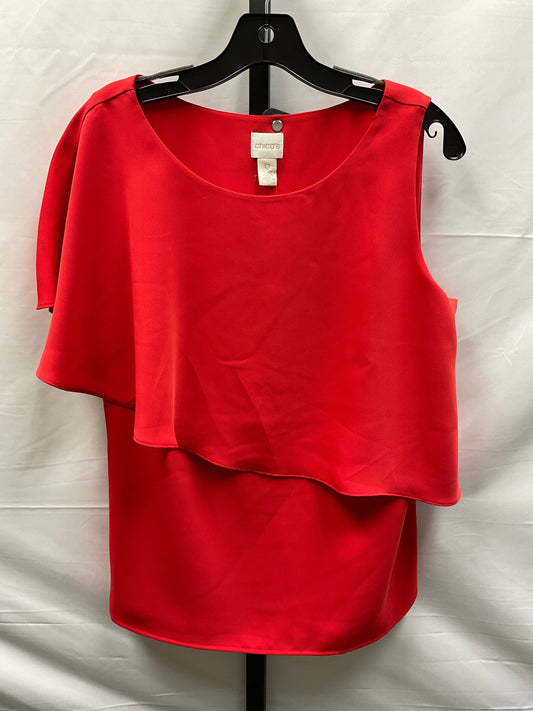 Red Top Short Sleeve Chicos, Size S