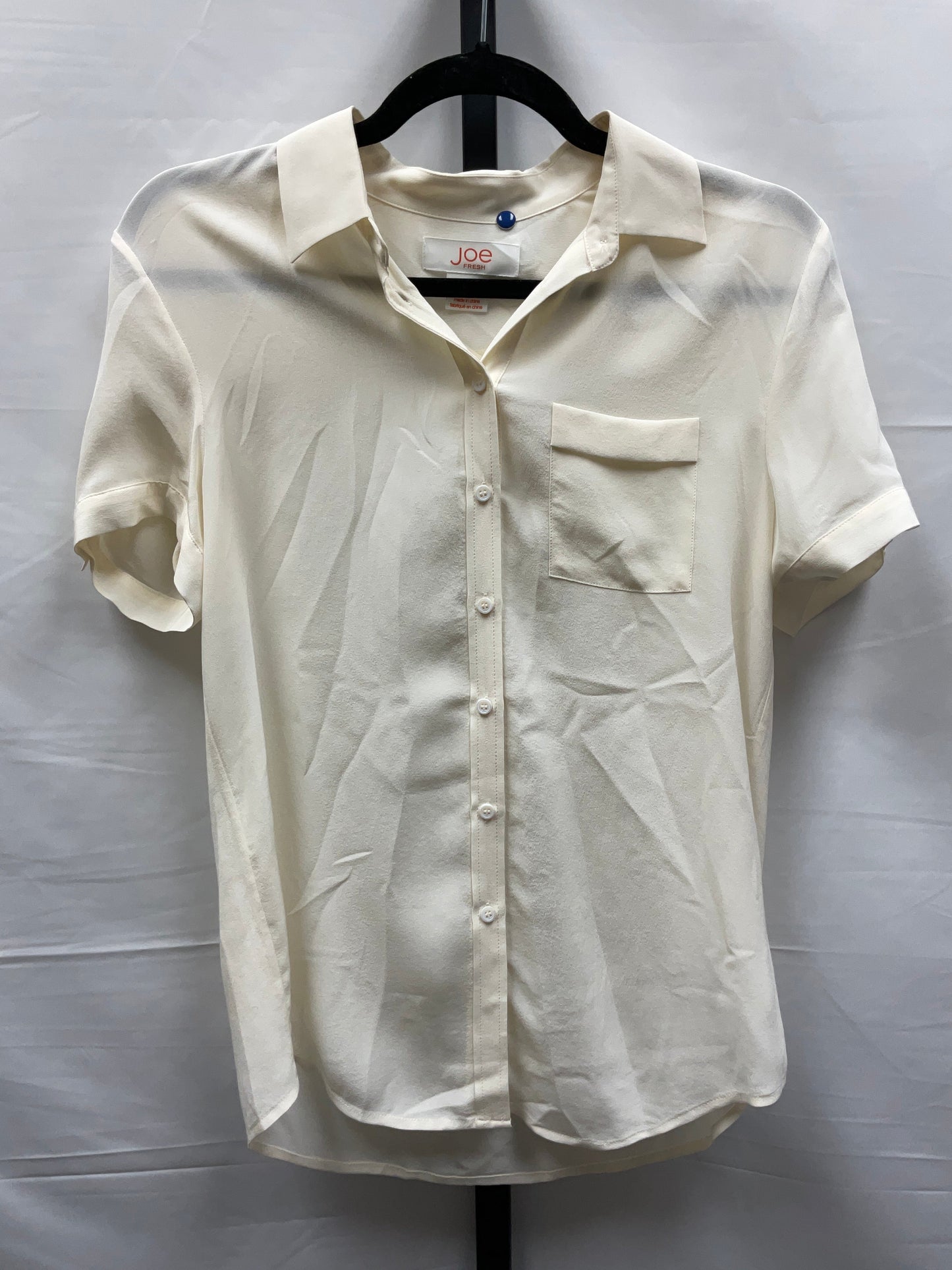 Cream Top Short Sleeve Joe Fresh, Size S