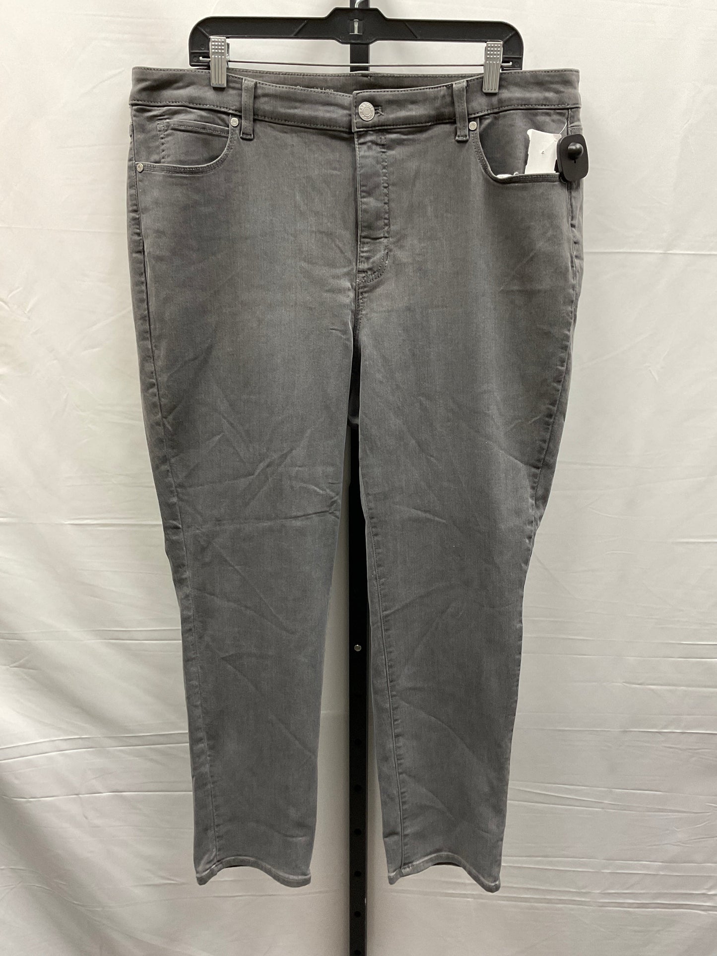 Grey Denim Jeans Straight Talbots, Size 20w