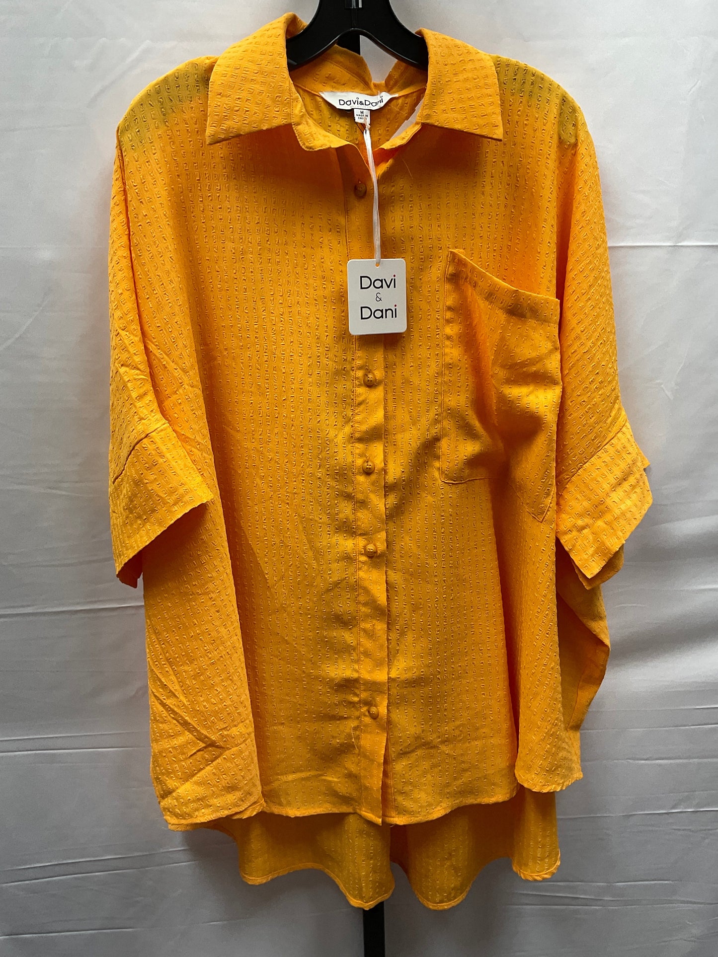 Orange Top Short Sleeve Davi & Dani, Size M