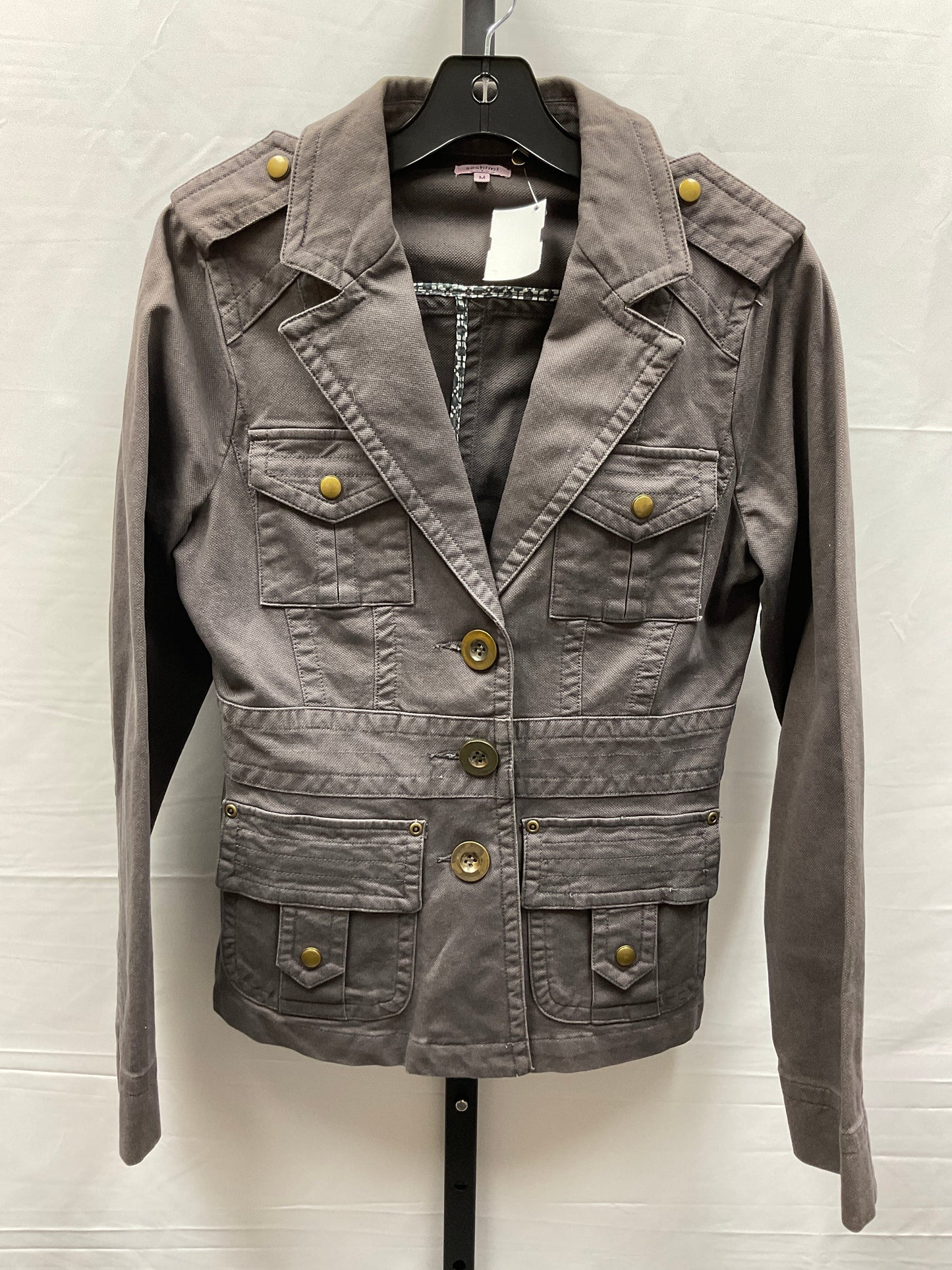 Brown Jacket Denim Clothes Mentor, Size M