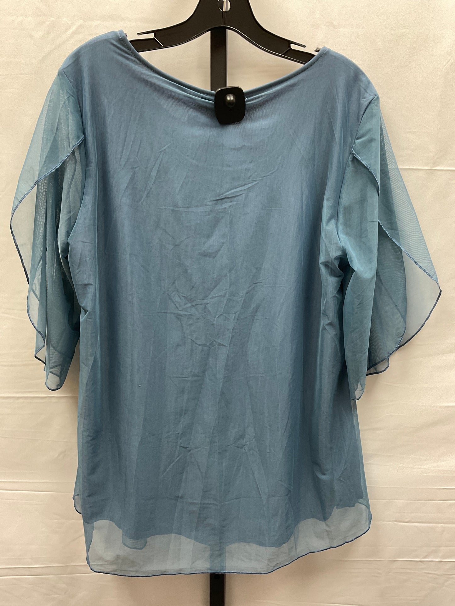 Blue Top Short Sleeve Clothes Mentor, Size Xl