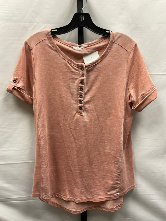 Pink Top Short Sleeve Jane And Delancey, Size M