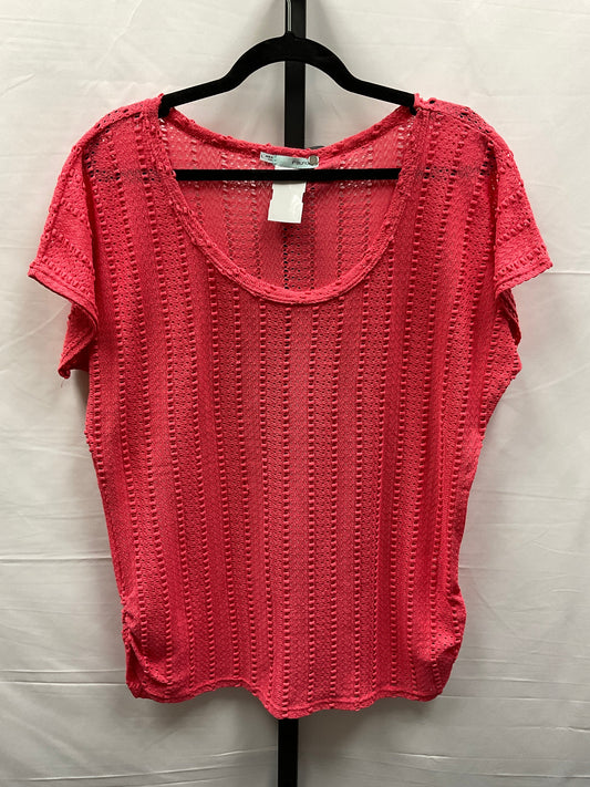 Pink Top Short Sleeve Maurices, Size L