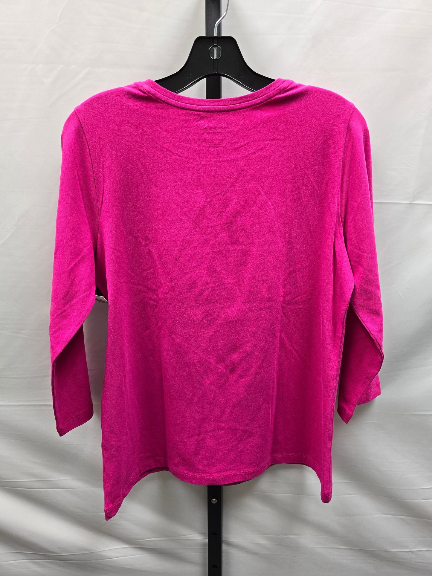 Pink Top Long Sleeve Basic Chicos, Size M
