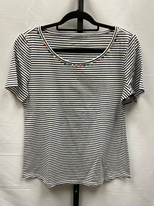 Striped Pattern Top Short Sleeve Talbots, Size M