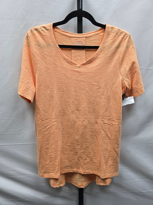 Orange Top Short Sleeve Basic Chicos, Size S