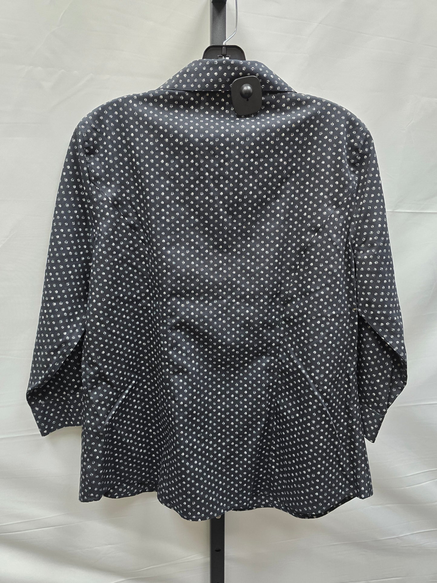 Polkadot Pattern Top Long Sleeve Chicos, Size M