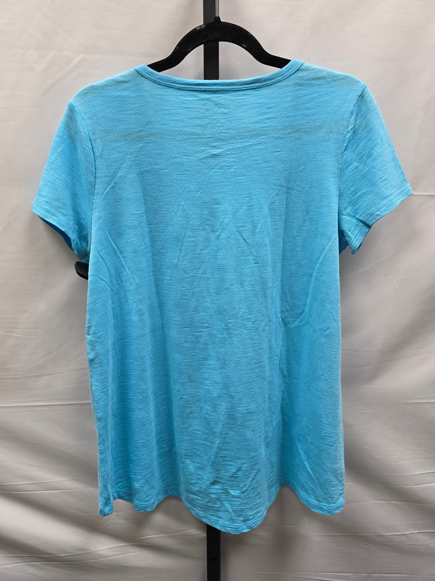 Blue Top Short Sleeve Basic Chicos, Size S