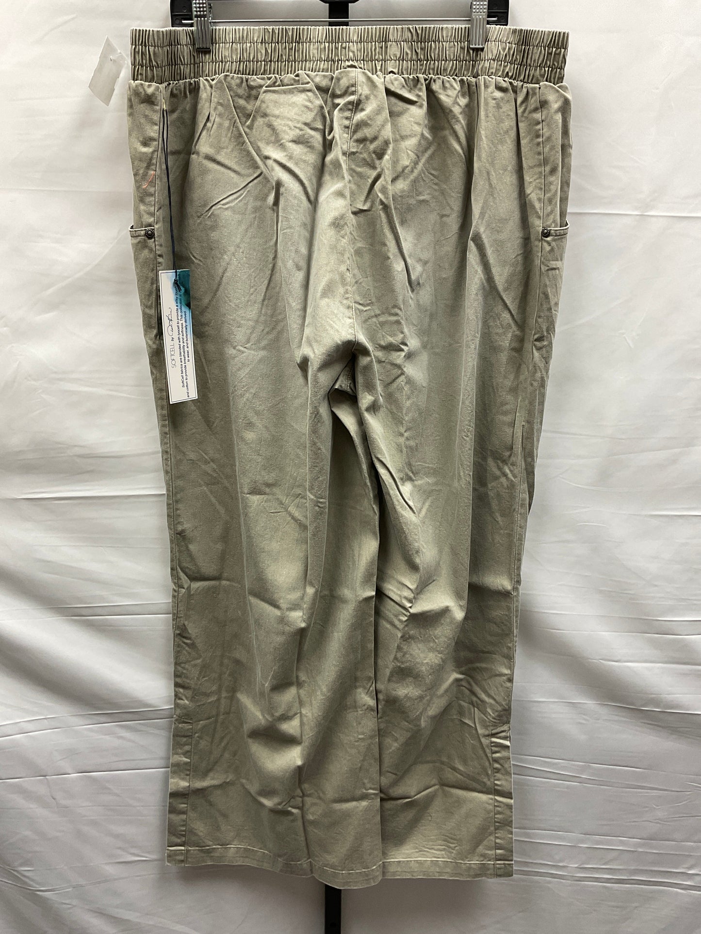 Green Pants Wide Leg Diane Gilman, Size 1x