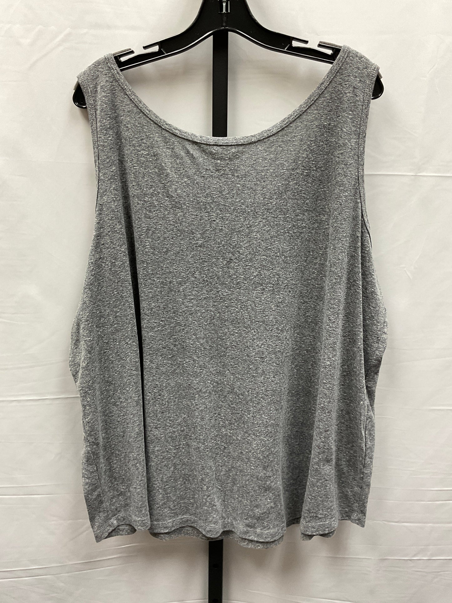 Grey Top Sleeveless Basic Clothes Mentor, Size 3x