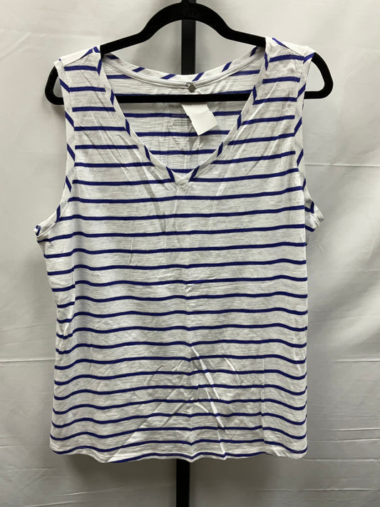 Striped Pattern Top Sleeveless Chicos, Size Xl