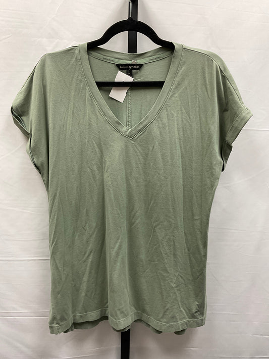 Green Top Short Sleeve Basic Banana Republic, Size M