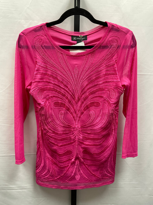 Pink Top Long Sleeve Inc, Size M