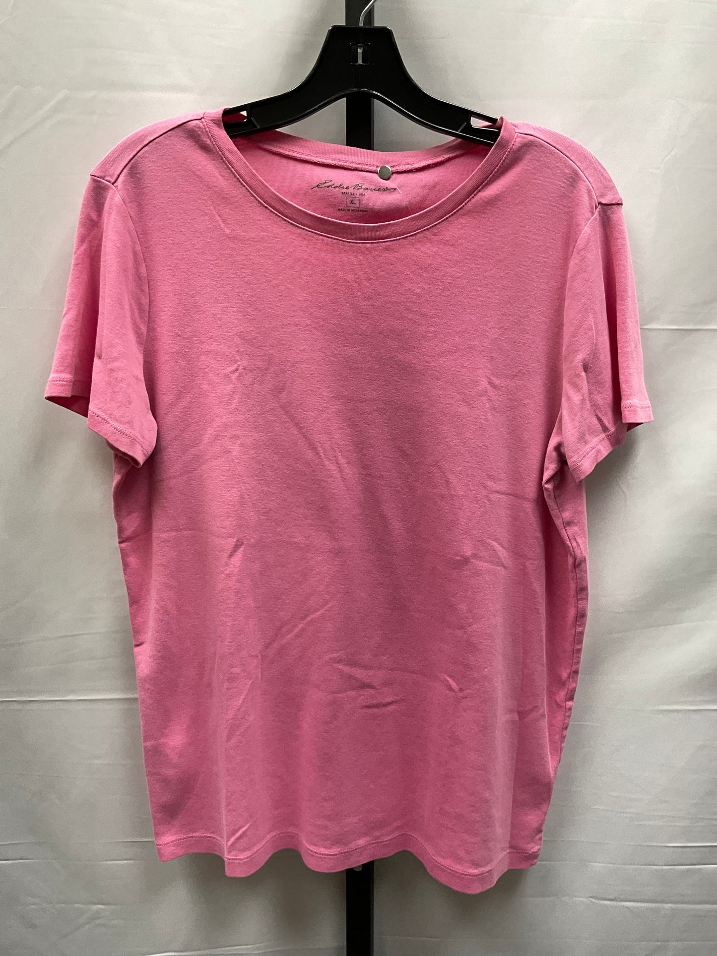 Pink Top Short Sleeve Basic Eddie Bauer, Size Xl